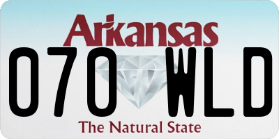AR license plate 070WLD