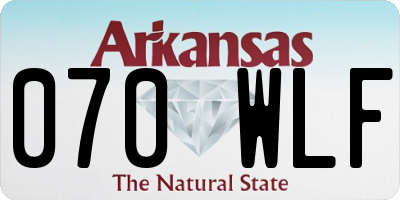 AR license plate 070WLF