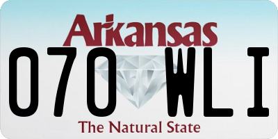 AR license plate 070WLI