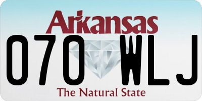 AR license plate 070WLJ