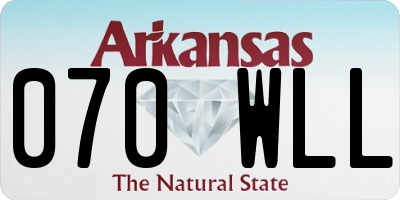 AR license plate 070WLL