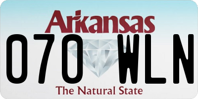 AR license plate 070WLN