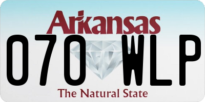AR license plate 070WLP