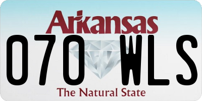 AR license plate 070WLS