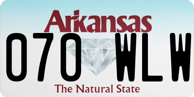 AR license plate 070WLW
