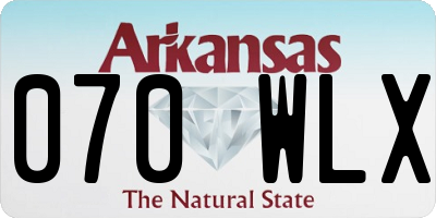 AR license plate 070WLX