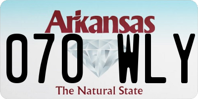 AR license plate 070WLY