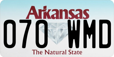 AR license plate 070WMD