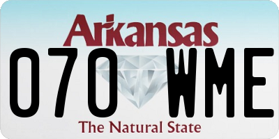 AR license plate 070WME