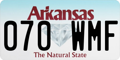 AR license plate 070WMF