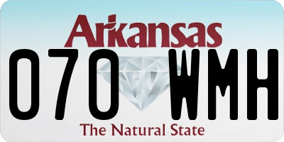 AR license plate 070WMH