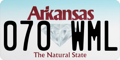 AR license plate 070WML