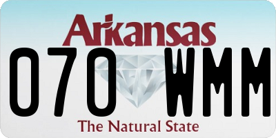 AR license plate 070WMM