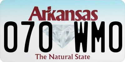 AR license plate 070WMO