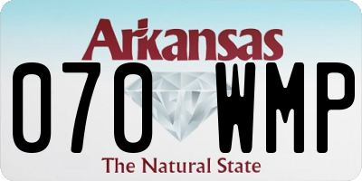 AR license plate 070WMP