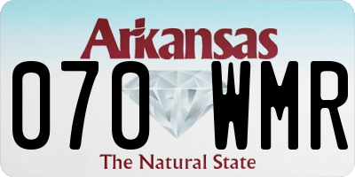 AR license plate 070WMR