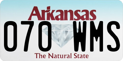 AR license plate 070WMS