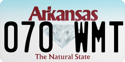 AR license plate 070WMT