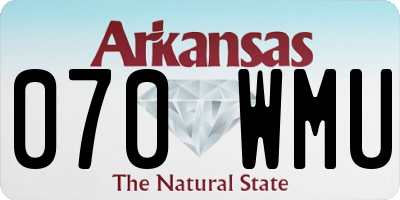 AR license plate 070WMU