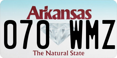 AR license plate 070WMZ