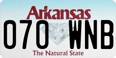 AR license plate 070WNB