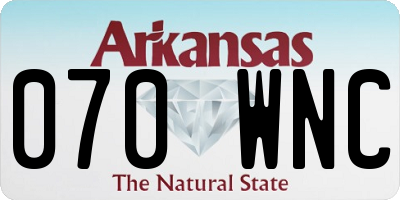 AR license plate 070WNC