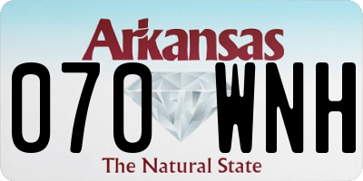 AR license plate 070WNH