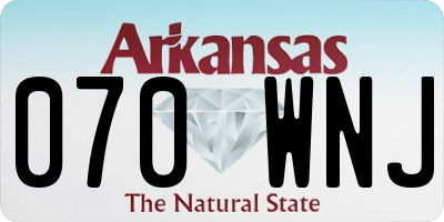 AR license plate 070WNJ
