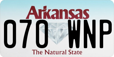 AR license plate 070WNP