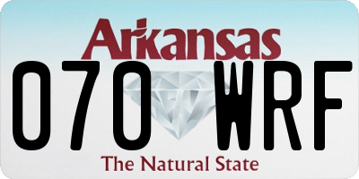 AR license plate 070WRF