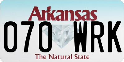 AR license plate 070WRK