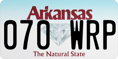AR license plate 070WRP