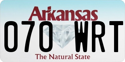 AR license plate 070WRT
