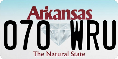 AR license plate 070WRU