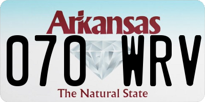 AR license plate 070WRV