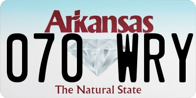 AR license plate 070WRY
