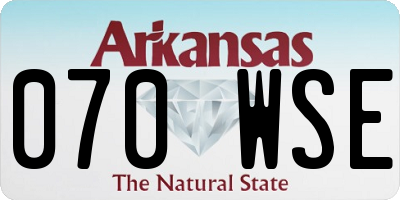 AR license plate 070WSE