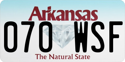AR license plate 070WSF