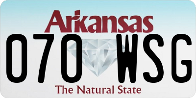 AR license plate 070WSG