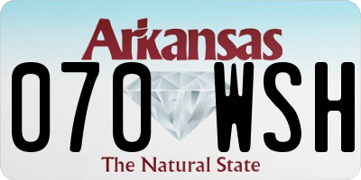 AR license plate 070WSH
