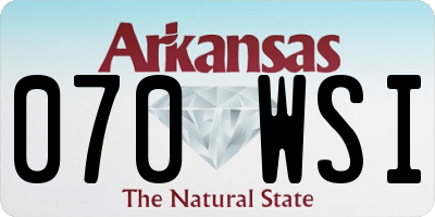 AR license plate 070WSI