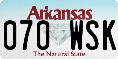 AR license plate 070WSK