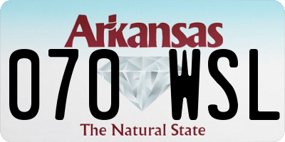 AR license plate 070WSL