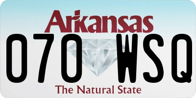 AR license plate 070WSQ