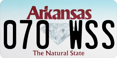 AR license plate 070WSS