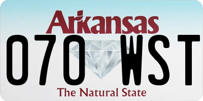 AR license plate 070WST