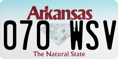 AR license plate 070WSV