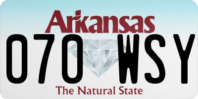 AR license plate 070WSY