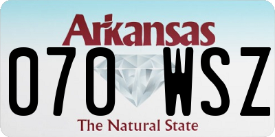 AR license plate 070WSZ