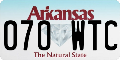 AR license plate 070WTC